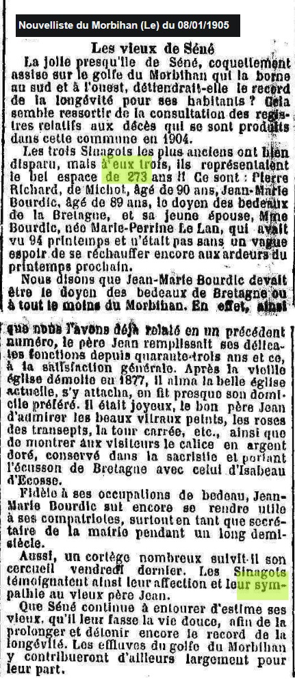 1905 Bourdic Jean marie Secretaire mairie