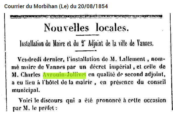 1854 08 Avrouin Foulon mairie vannes