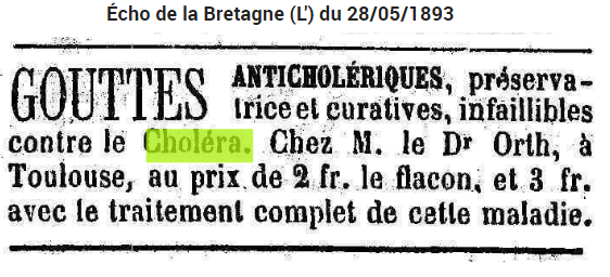 1893 Epidemie gouttes cholera