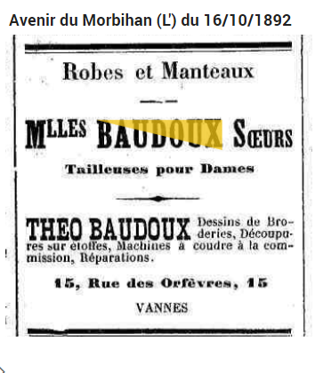 1892 BAUDOUX Theo broderie