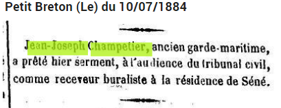 1884 Champetier Buraliste