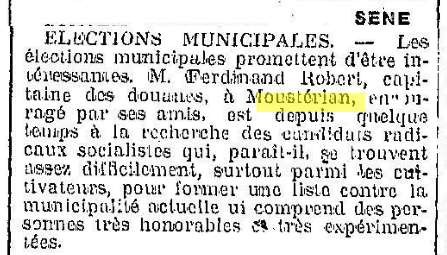 3R ROBERT 1912 élections