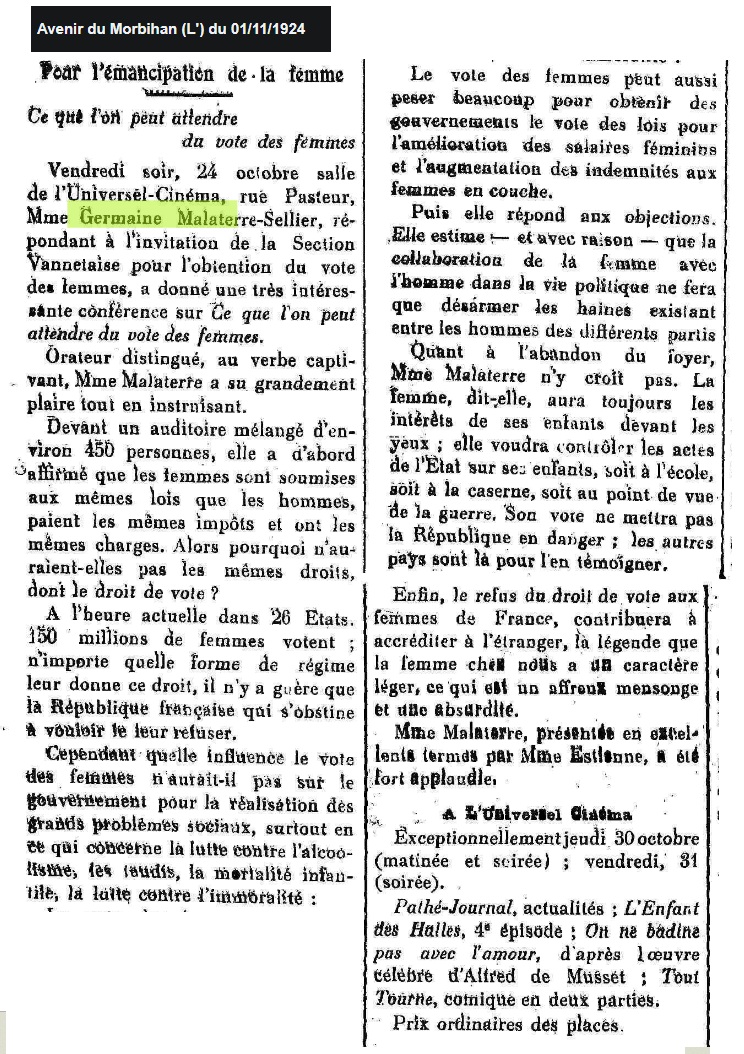 1924 11 Universel feministe