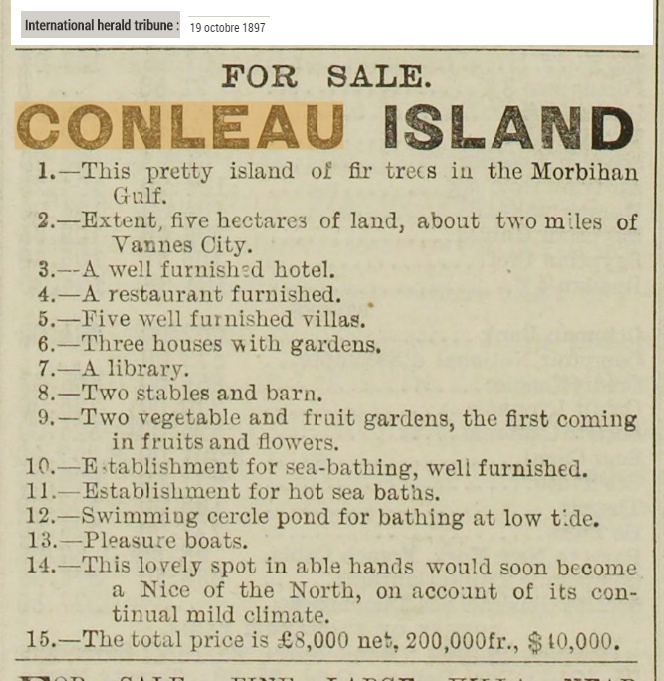 1897 10 Conleau For sale