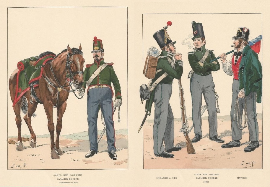 1835 1845 corps des douanes