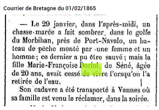 1865 DORIOL MARIE FRAN9OISE