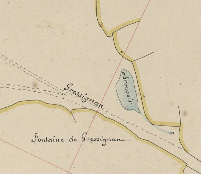 1844 Fontaine Abreuvoir de Gressignan