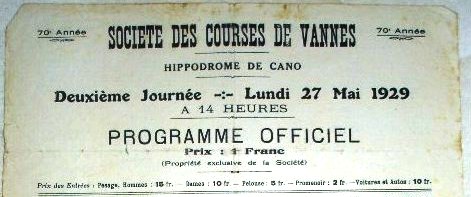 1929 Programme officel