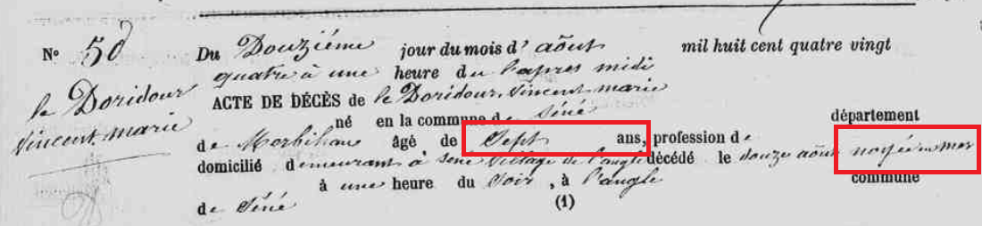 1884 LE DORIDOUR 7 ans
