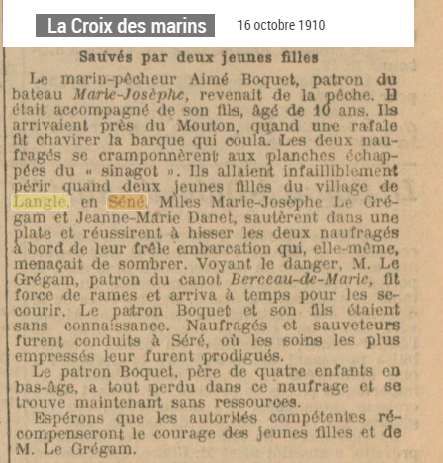 1910 Sauvetage Boquet Passeuses