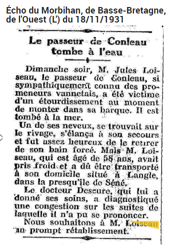 1931 nov passeur Loiseau