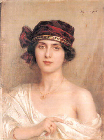 Albert Lynch portrait dune jeune femme