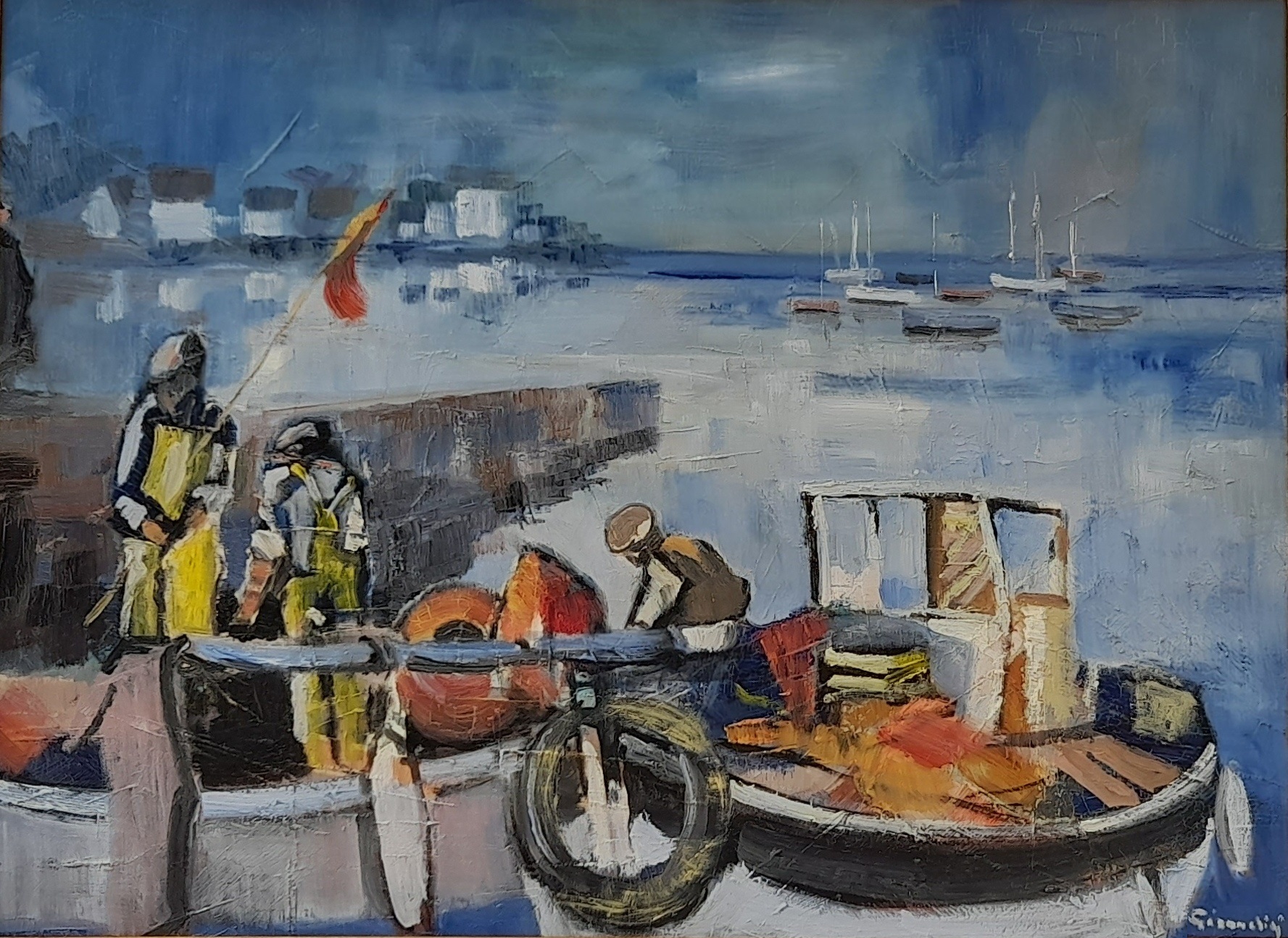 FOTO 4 Retour de pêche decadré 57x70cm