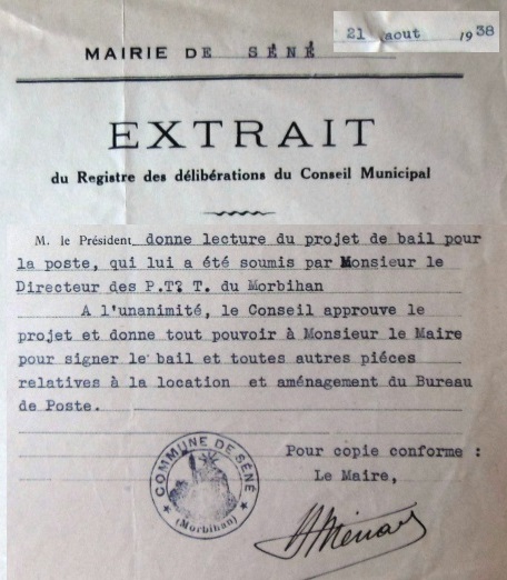 1938 08 Sene Bail Poste