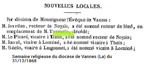 1868 JOURDAN nomination Séné