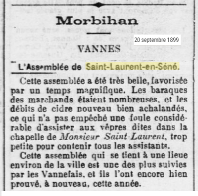 1899 Sene Saint Laurent foire