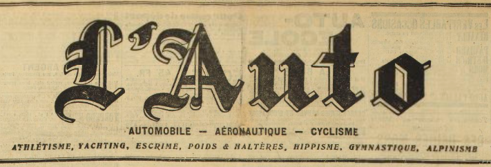 1912 LAUTO journal sportif
