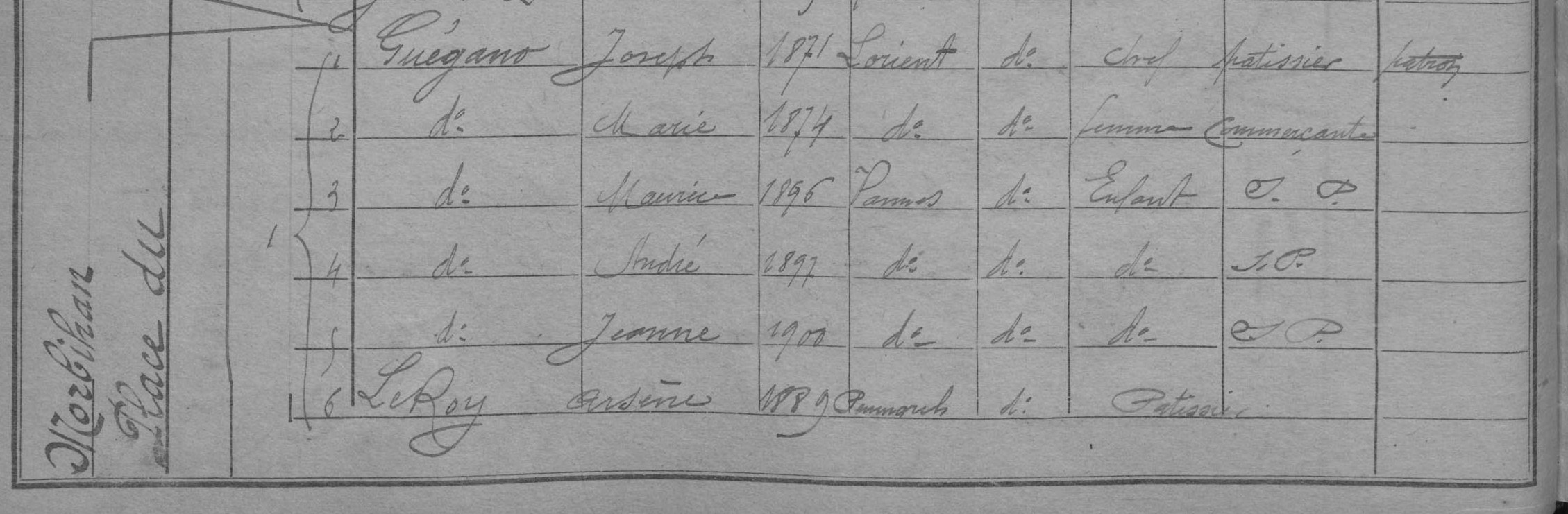 1906 Place Morbihan Patissier