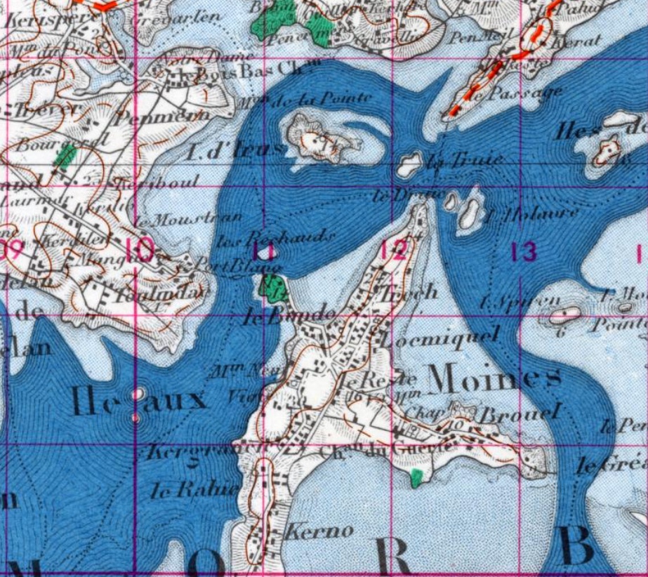Carte IGN Ile aux Moines