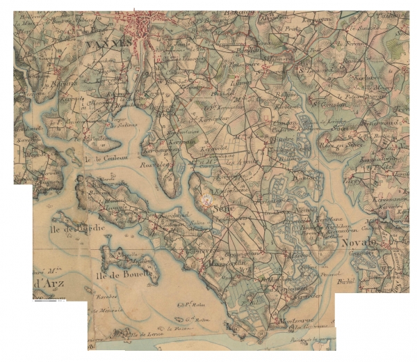 Carte d&#039;Etat Major de Séné 1866